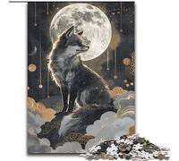 Puzzle 1000 pièces Loup Impossible Puzzles pour Adultes 50x75cm Idéal pour Les Amoureux, du Nouvel an ou de la Saint-Valentin