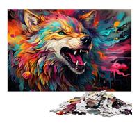 Puzzle 1000 pièces Loup légendaire coloré pour Adultes et Enfants Puzzle en Papier Excellent Cadeau pour Adultes 1000 pièces (38 x 26 cm)