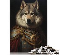 Puzzle 1000 pièces Loup Rois Européens pour Adultes Puzzles en Bois Jeux Éducatifs Décoration Maison Puzzle 1000pcs (75x50cm)