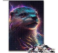 Puzzle 1000 pièces Loutre colorée Puzzles Taille 26x38cm Cadeau Parfait pour la Famille et Les Amis, Convient aux 14 Ans et Plus