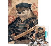 Puzzle 1000 pièces Loutre Samouraï pour Adultes Jeu Familial idéal pour Passer Le Temps à la Maison Cadeau Unique pour Un Anniversaire ou Noël (Dimensions 38x26cm)