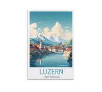 Puzzle 1000 pièces, Lucerne, Suisse, Affiches, Puzzles pour Adultes, œuvres d'art, décoration Murale, Puzzle Stimulant pour Jeux en Famille, 52 x 38 cm