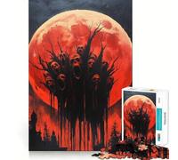 Puzzle 1000 pièces Lune de Sang Horreur Articulation Fine,Jeu Stimulant pour Le Cerveau,Temps de Jeu Calme,Cadeau de Loisirs de Noël (38x52cm)