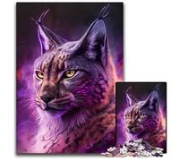 Puzzle 1000 pièces Lynx Magique pour Adultes, Parfait pour Halloween, Noël, Cadeau d'anniversaire 26x38cm/10,23x14,96 Pouces