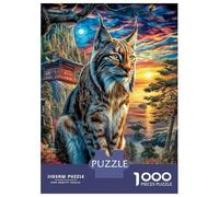 Puzzle 1000 Pièces Lynx pour Adultes Et Enfants Difficile DIY Jigsaw Puzzle, Familial-Activité Manuelle 70x50cm/1000pcs