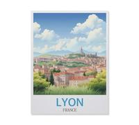 Puzzle 1000 Pièces,Lyon France,Adultes Uniques en Bois 1000 Puzzles, Enfants Éducatifs Famille Jouets Intéressants(75x50cm)-GM96