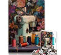 Puzzle 1000 pièces Machine à Coudre Ancienne pour Adultes et Adolescents, Jeu éducatif, Jouet, décoration d'intérieur Unique et Cadeaux 38x26cm