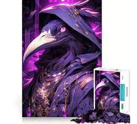 Puzzle 1000 pièces Mage Corbeau en Robe Violette pour Adultes, 38x52cm, idéal pour Un défi intellectuel, Un Jeu Facile et précis Cadeau Original