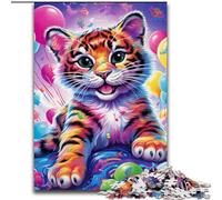 Puzzle 1000 pièces Magic Art Tiger Puzzle en Bois, pour Adolescents et Adolescents, idéal comme Cadeau d'anniversaire et de Vacances 1000 pièces(50x75cm)