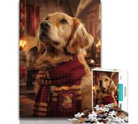 Puzzle 1000 pièces Magic Golden Retriever pour Adultes et Adolescents, Jouets éducatifs, Jeux Anti-Stress, Collection d'artistes, Beaux-Arts 50x75cm