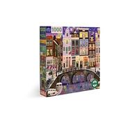 eeBoo - Magical Amsterdam Puzzle Adulte en carton 1000 pièces sur la Splendide ville d'Amsterdam - Dimensions 58.5 x 58.5 cm