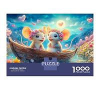 Puzzle 1000 pièces Magical Mouse - Bateau sur Une rivière Cosmique - Jeu éducatif pour Adultes - Décoration élégante - Défi - Cadeau d'anniversaire - 70 x 50 cm