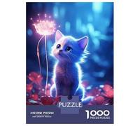 Puzzle 1000 Pièces Magical White Cat Casse-tête pour Adultes, Jeu De Réflexion Amusant Et Humoristique, Idéal comme Cadeau pour Toute La Famille 38x26cm/1000pcs