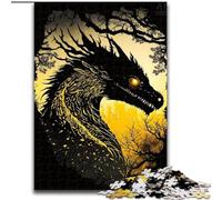 Puzzle 1000 pièces : Magnifique Dragon Doré, Jeu Familial interactif, décoration d'intérieur à Faire soi-même, Casse-tête Stimulant (Taille 50x75cm)