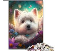 Puzzle 1000 pièces : Magnifique West Highland Terrier. Puzzle 1000 pièces pour Adultes. Un défi créatif pour Les passionnés, Un pour se détendre (Taille 26x38cm).
