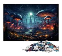 Puzzle 1000 pièces Magnifiques Champignons psychédéliques Puzzles en Papier Jeux éducatifs décoration d'intérieur 1000 pièces (38 x 26 cm)
