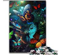 Puzzle 1000 pièces Magnifiques Puzzles Papillons pour Adultes Taille : 38x26cm Idéal pour Les Adolescents et Les collectionneurs, Cadeau de Voyage, activité familiale