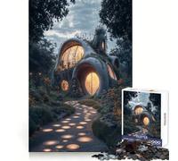Puzzle 1000 pièces Maison Bio dans la forêt pour Adolescents Jeu de logique et de réflexion Découpe précise (50x75cm)