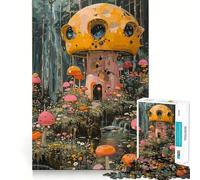 Puzzle 1000 pièces Maison Champignon pour Adultes Jeu de logique Stimulant et Relaxant Bords Nets Cadeau mémorable (38x52cm)