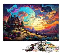 Puzzle 1000 pièces Maison colorée avec Graffitis Puzzle en Papier pour Enfants Jeux éducatifs pour Adultes 1000 pièces (38 x 26 cm)