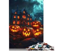 Puzzle 1000 pièces Maison hantée Halloween pour Adultes Puzzles pour Adultes Cadeau Halloween 14 Ans et Plus 1000 pièces (38 x 26 cm)