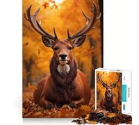 Puzzle 1000 pièces « Majesté d'automne » Découpe Lisse Jeu de réflexion Cadeau Relaxant Pièce Artistique de Noël (38x52cm)