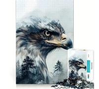 Puzzle 1000 pièces Majesté de l'Aigle des Steppes pour Adolescents, 1000 pièces, renforce la mémoire, Simple et Amusant, de qualité supérieure, Un Cadeau mémorable 38x26cm