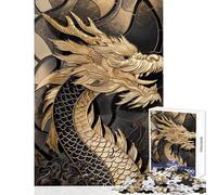 Puzzle 1000 pièces Majesté Royale du Dragon pour Adolescents Jeu de Manipulation idéal pour Les Couples décoration intérieure Cadeau Unique pour Un Anniversaire ou Noël (38x26cm)