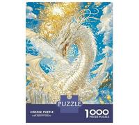 Puzzle 1000 Pièces Majestic White Dragon Fantasy pour Adolescents - Jeu De Réflexion - Cadeaux pour Femmes - Idées Cadeaux Uniques pour Un Anniversaire Ou Noël 70x50cm/1000pcs