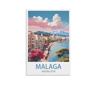 Puzzle 1000 pièces, Malaga, Andalousie. Puzzle 1000 pièces pour Adolescents et Enfants. Jeu de réflexion. 70 x 50 cm.