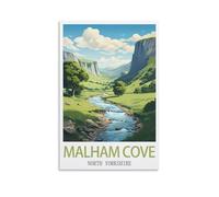 Puzzle 1000 pièces Malham Cove, Yorkshire du Nord. Puzzle Classique 3D à Monter soi-même, Jouet en Papier, Cadeau Unique, décoration intérieure, 70 x 50 cm.