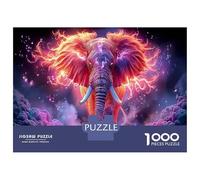 Puzzle 1000 Pièces Mammouth Décoratif, Jeu de Puzzle Créature Ancienne pour Couples et Familles à Jouer Ensemble, 52x38cm