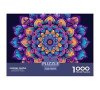 Puzzle 1000 Pieces, MandalaPuzzle 1000 PièCes Adultes,Puzzle Adulte, Flower of Life Puzzles en pour Adultes,Le Cadeau Parfait pour La Famille Et Les Amis (Puzzle) 70x50cm/1000pcs