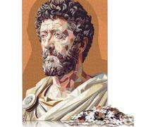 Puzzle 1000 pièces « Marc Aurèle » - Puzzle Low Poly pour Adultes et Adolescents - 38 x 26 cm / 1000 pièces