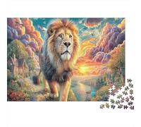Puzzle 1000 pièces Marche Lion 52x38cm Art Print Décoration Moderne Jeu Relaxant Cadeau Voyage Idéal pour Une activité en Famille