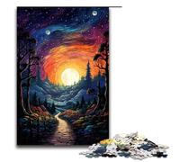 Puzzle 1000 pièces « Marcher Seul la Nuit » pour Adultes adapté aux Couples et aux Adolescents de 14 Ans et Plus 75 x 50 cm