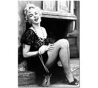 Puzzle 1000 Pièces Marilyn Monroe Peinture Star de Cinéma Affiche Noir et Blanc pour Jouet en Papier pour Adultes Jeu de Décompression 38x52CM