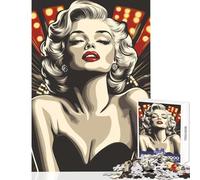 Puzzle 1000 pièces Marilyn Monroe Pop Art Un Puzzle Amusant et Stimulant aux Bords Lisses et à l'emboîtement Parfait idéal pour se divertir à l'intérieur