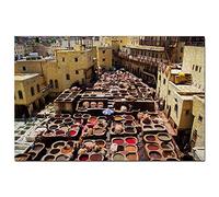 Puzzle 1000 pièces Maroc Vieille Ville FES Jeu d'art Souvenir de Voyage 52x38CM