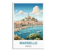 Puzzle 1000 pièces, Marseille France, Puzzle Classique 3D à Monter soi-même, Jouet en Papier, Cadeau Unique, décoration intérieure, 52 x 38 cm