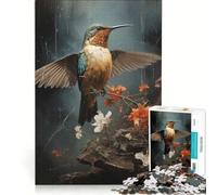 Puzzle 1000 pièces Martin-pêcheur éclatant Jeu de réflexion Stimulant défi Difficile idéal en Cadeau pour Toute la Famille 50x75cm