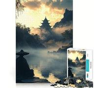 Puzzle 1000 pièces Méditation Zen au Bord de la rivière pour Adultes,Jeu Stimulant l'esprit,Surface Lisse sans bavures,Passe-Temps Fascinant pour Les Moments de détente (38x52cm)