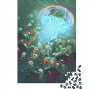 Puzzle 1000 pièces Méduses aquarelles Art435 pour Adultes, Puzzle rectangulaire créatif en Bois, Jouet éducatif Amusant, 1000 pièces (75 x 50 cm)