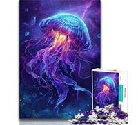 Puzzle 1000 pièces Méduses Galaxie pour Adultes, Cadeau, Jouet Éducatif Intellectuel Décompressant, Décoration Parfaite 38x52cm