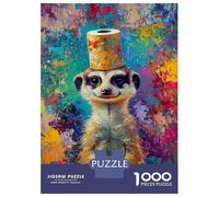 Puzzle 1000 Pièces Meerkat in A Roll pour Adolescents - Jeu De Réflexion - Cadeaux pour Femmes - Idées Cadeaux Uniques pour Un Anniversaire Ou Noël 70x50cm/1000pcs