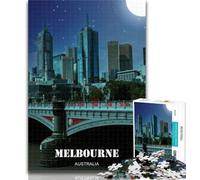 Puzzle 1000 pièces Melbourne City, Australie Puzzle 1000 pièces pour Adultes, Cadeaux, Jouets éducatifs, décoration d'intérieur Unique et Cadeaux 75x50cm