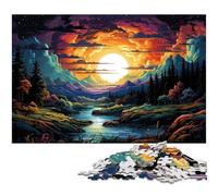 Puzzle 1000 pièces Merveilles sous Le Coucher du Soleil pour Adultes Puzzle en Papier Superbe Cadeau de Noël 1000 pièces (38 x 26 cm)