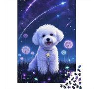 Puzzle 1000 Pièces Météore Bichon Frisé, pour Adultes Et Enfants Jeu Éducatif Classique Cadeaux en Bois Décor À La Maison 1000pcs (75x50cm)