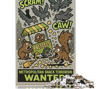 Puzzle 1000 pièces Metropolitan Snack Terrorisme Wanted Puzzles en Bois Jouets éducatifs Cadeaux de Noël 1000 pièces (75 x 50 cm)