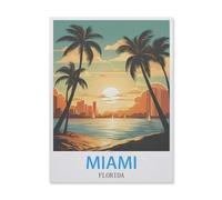 Puzzle 1000 Pièces,Miami Floride,Puzzle 1000 Pieces Jeu De Famille Amusant pour Enfants Adultes(50x70cm)-E76